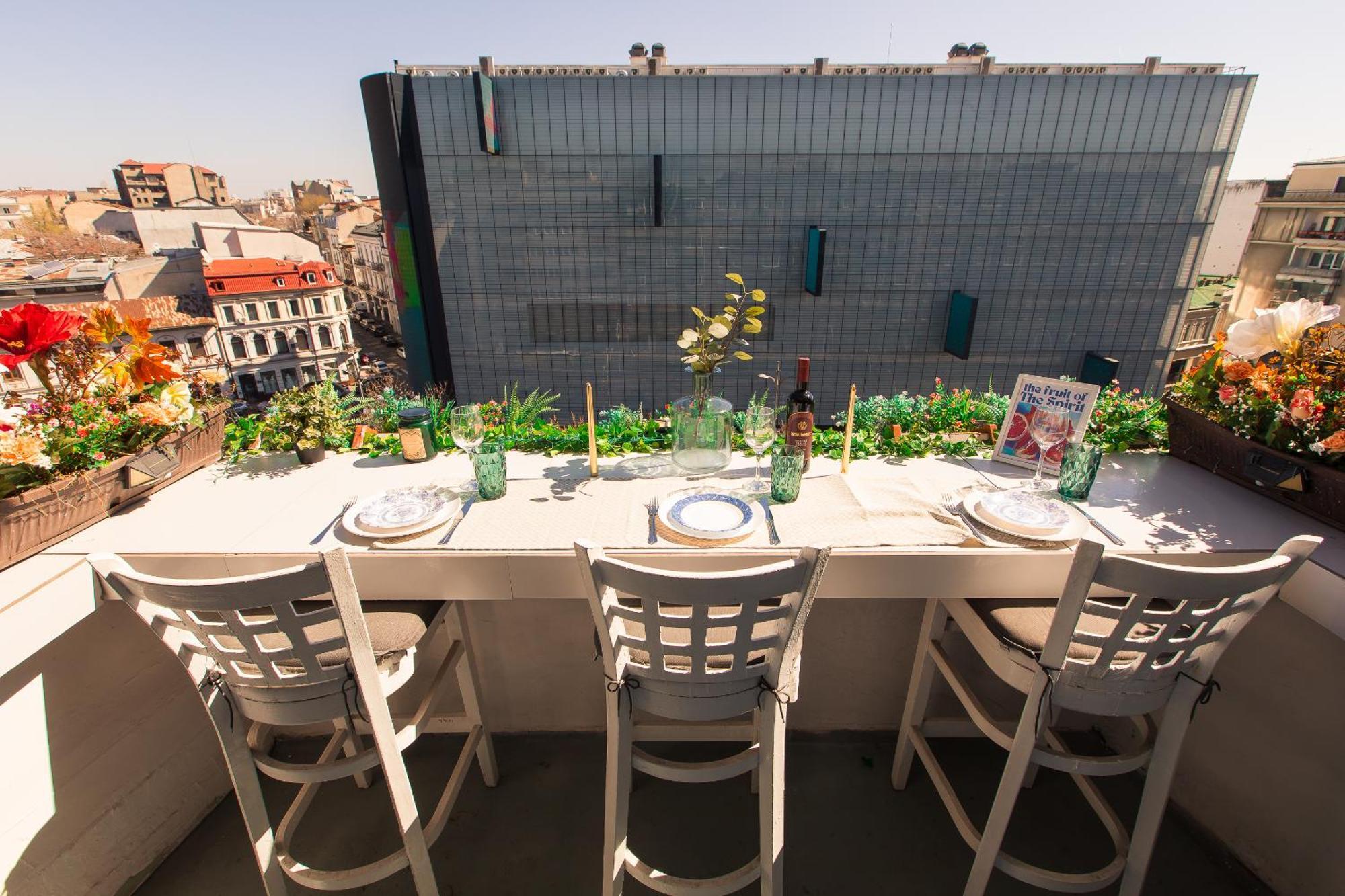 בוקרשט Old Town Apartment With Amazing View From The Balcony מראה חיצוני תמונה